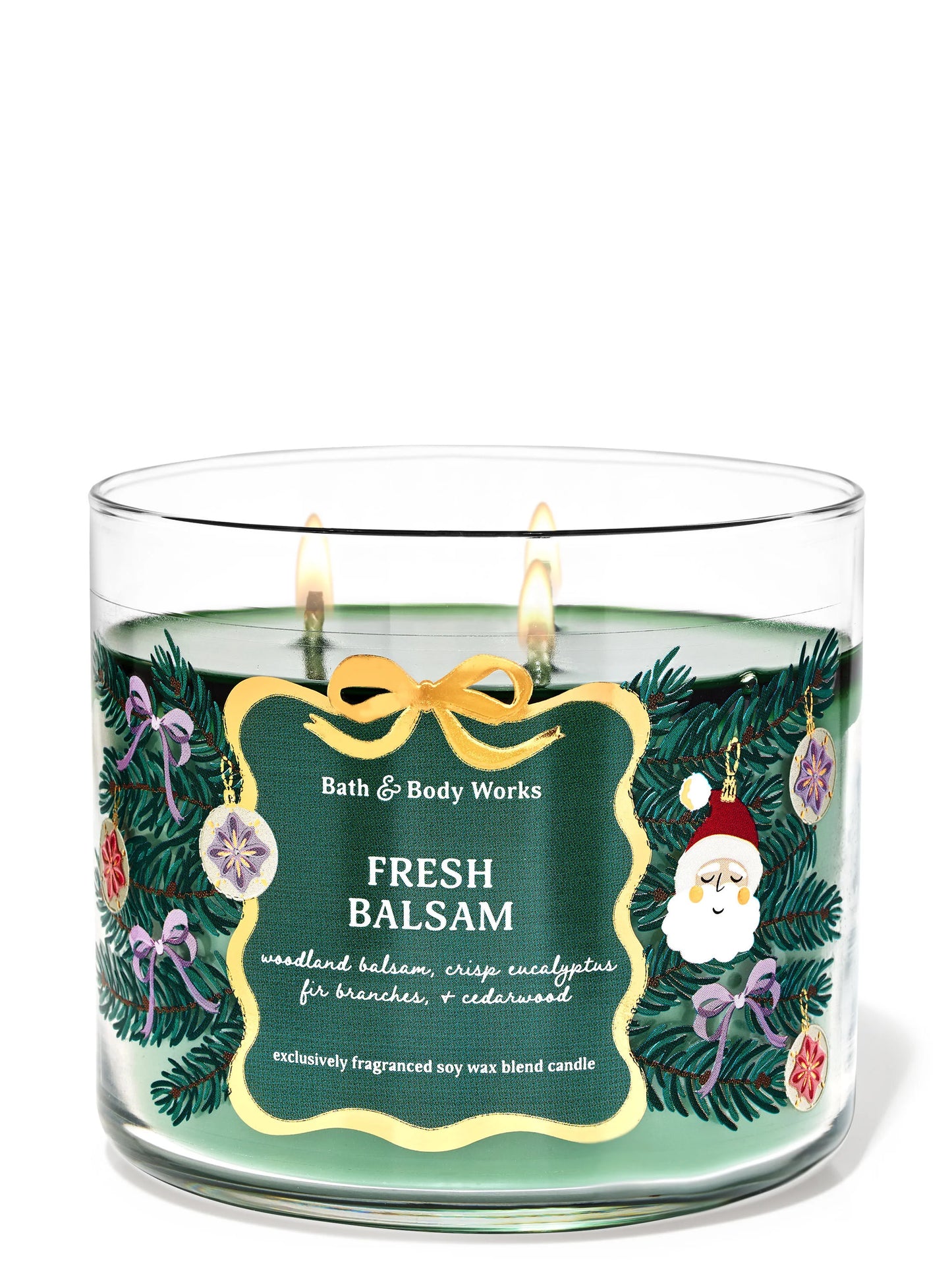 Bath and Body Works Candela de 3 Mechas Fresh Balsam