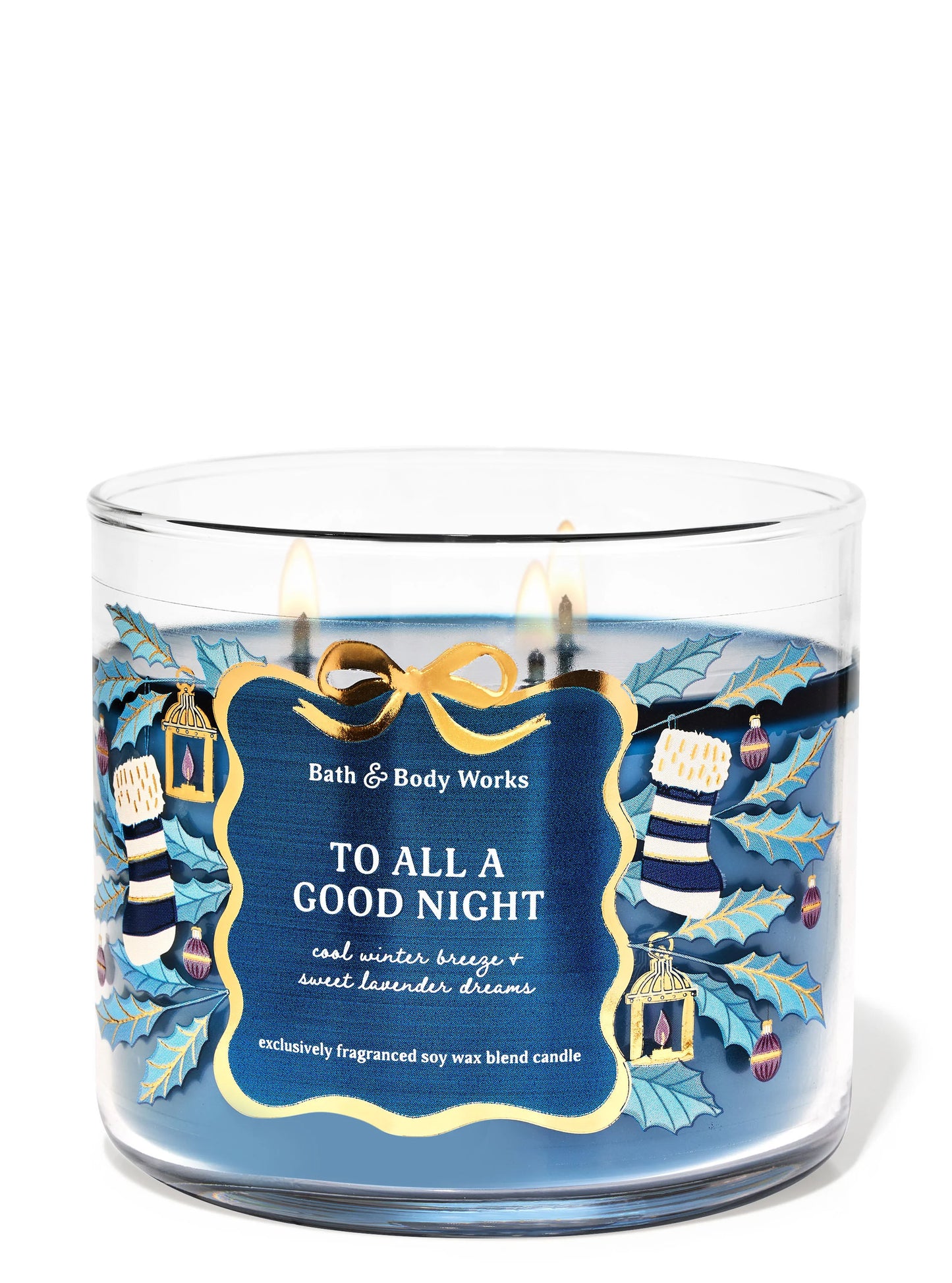 Bath and Body Works Candela de 3 Mechas To All A Good Night