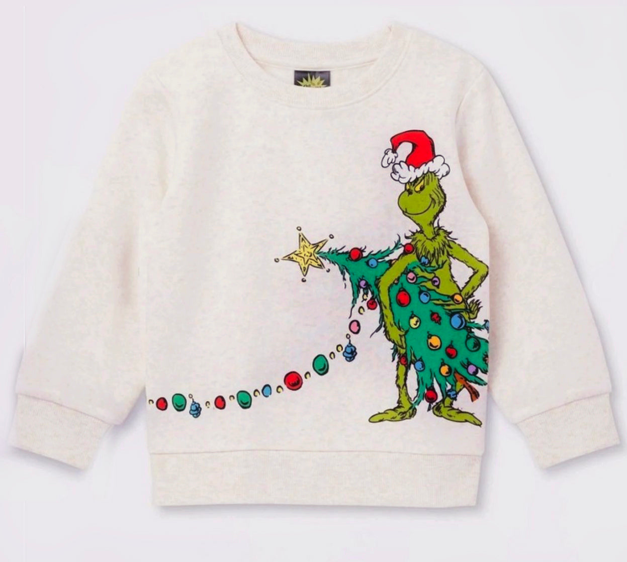 Sueter Grinch Crema Navideña Niño