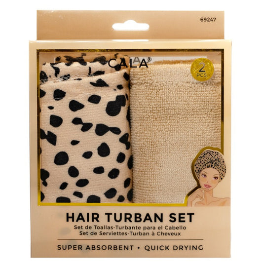 Cala Juego de gorro de ducha y turbante para el cabello