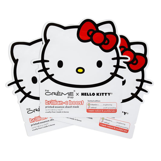 The Crème Shop x Hello Kitty Brillian-C Boost - Máscara de hoja impresa (3 unidades)